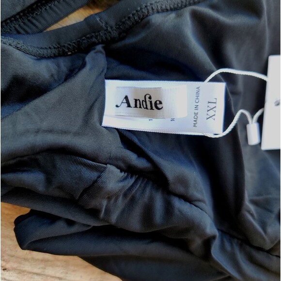 Andie Black Mykonos Swimsuit Size XXL One Piece Deep Plunge New With Tags - Picture 11 of 13